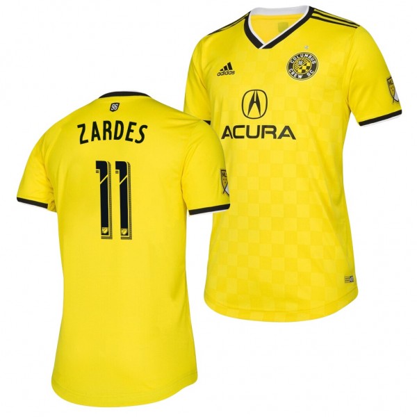 Men's Gyasi Zardes Columbus Crew Sc 2020 MLS Cup Champions Jersey Yellow Replica