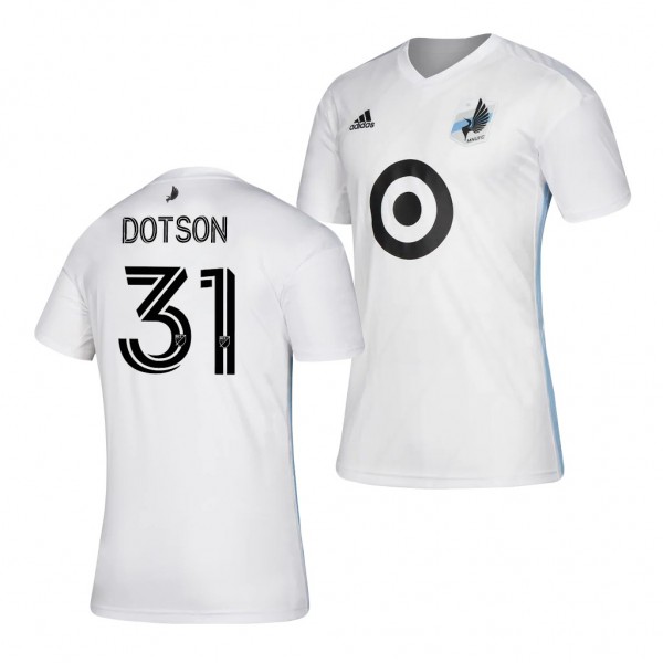 Men's Hassani Dotson Minnesota United FC Away Jersey White 2020-21 Replica