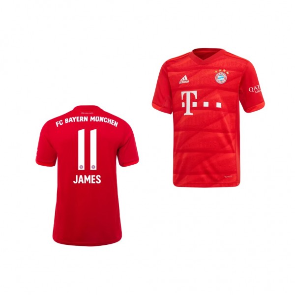 Men's Bayern Munich James Rodriguez Home Red 19-20 Jersey
