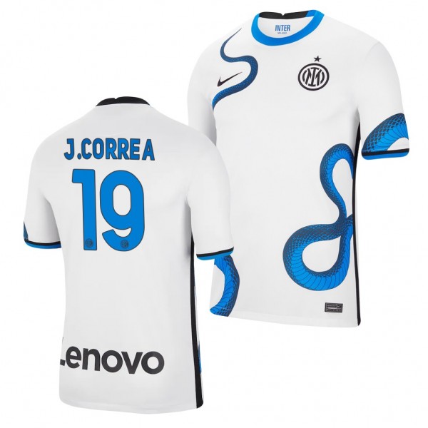 Men's Joaquin Correa Inter Milan 2021-22 Away Jersey White Replica