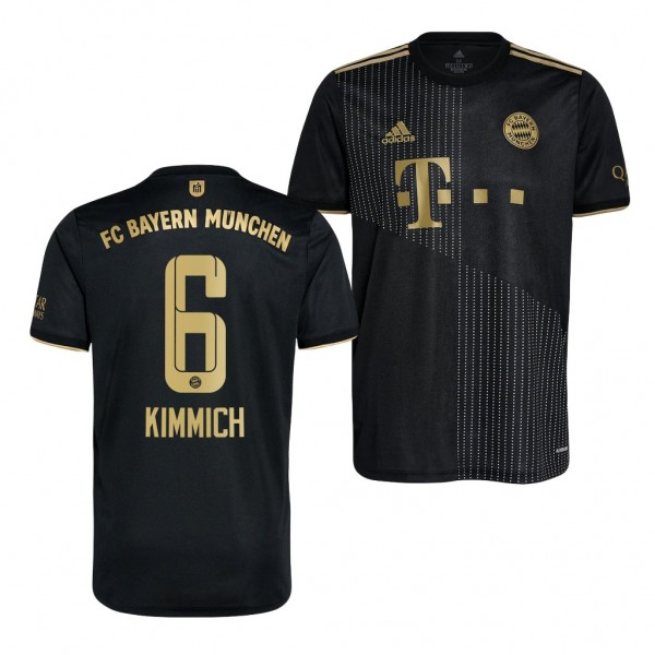 Men's Joshua Kimmich Bayern Munich 2021-22 Away Jersey Black Replica