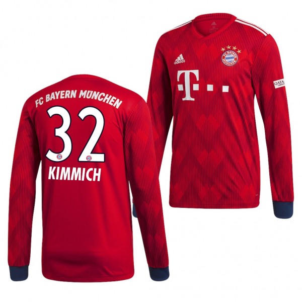 Men's Bayern Munich Home Joshua Kimmich Jersey Long Sleeve
