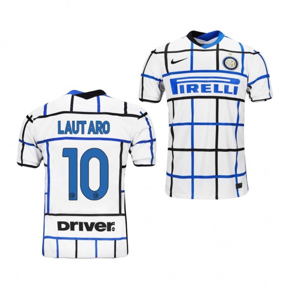 Men's Lautaro Martinez Inter Milan Away Jersey White 2021