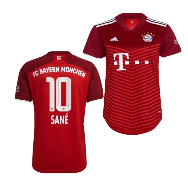 Women's Leaoy Sane Jersey Bayern Munich Home Red Replica 2021-22