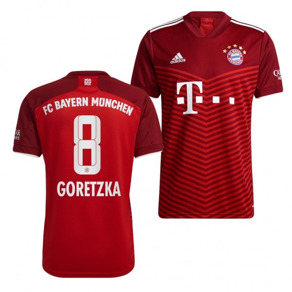 Men's Leon Goretzka Bayern Munich 2021-22 Home Jersey Red Replica