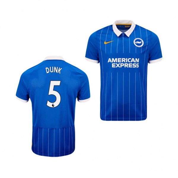 Men's Lewis Dunk Brighton And Hove Albion Home Jersey Navy 2021 Replica