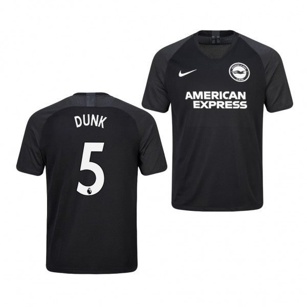 Men's Lewis Dunk Brighton And Hove Albion Third Jersey Black 2021 Replica