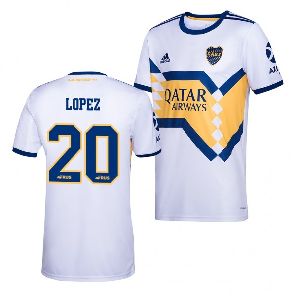 Men's Lisandro Lopez Boca Juniors Jersey Away 2020-21 Adidas