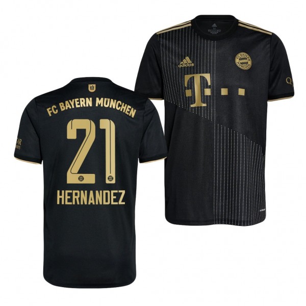 Men's Lucas Hernandez Bayern Munich 2021-22 Away Jersey Black Replica