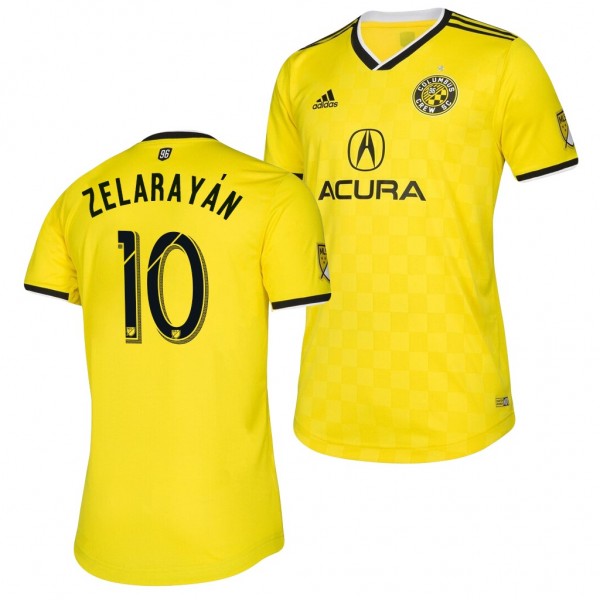 Men's Lucas Zelarayan Columbus Crew Sc 2020 MLS Cup Champions Jersey Yellow Replica