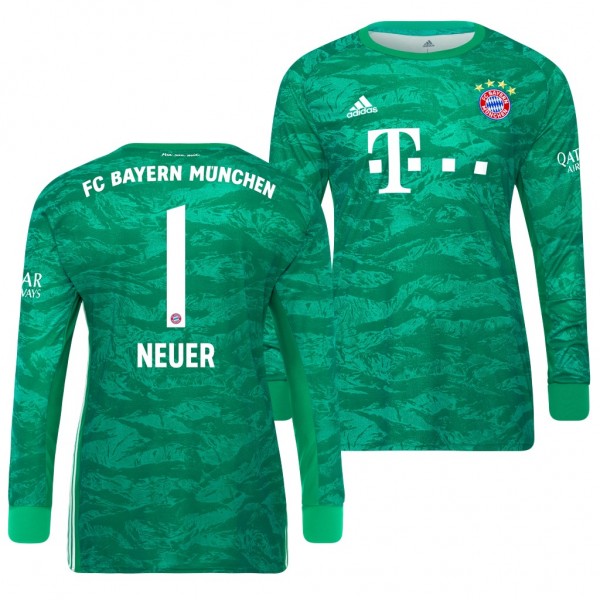 Men's Bayern Munich Manuel Neuer Goalkeeper Green 19-20 Jersey