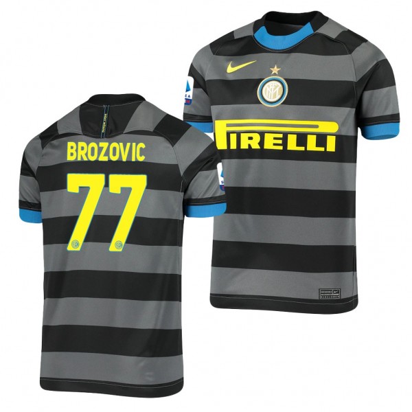 Men's Marcelo Brozovic Inter Milano Serie A Champions Jersey Gray Third 20-21