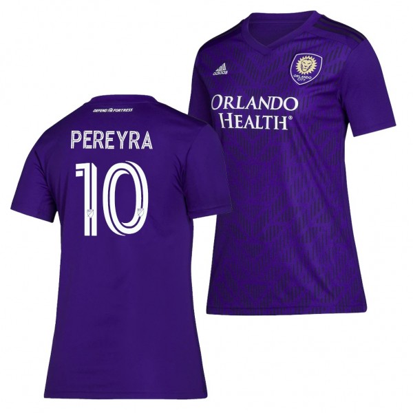 Men's Mauricio Pereyra Jersey Orlando City SC Purple Home Short Sleeve