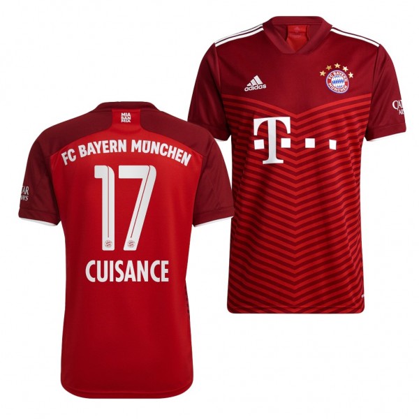Men's Michael Cuisance Bayern Munich 2021-22 Home Jersey Red Replica