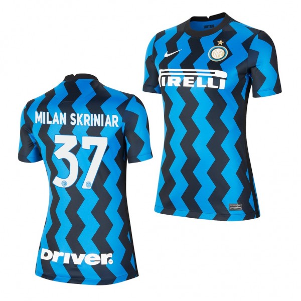 Women's Milan Skriniar Jersey Inter Milano Home Blue White