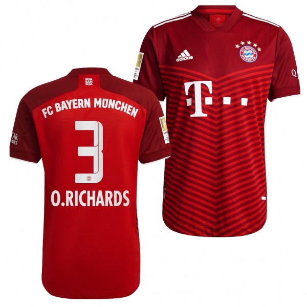 Men's Omar Richards Jersey Bayern Munich Home Red 2021-22 Authentic