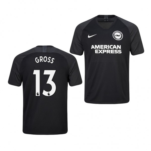 Men's Pascal Gross Brighton And Hove Albion Third Jersey Black 2021 Replica
