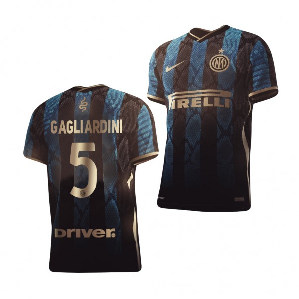 Men's Roberto Gagliardini Inter Milan Home Jersey Navy 2021-22