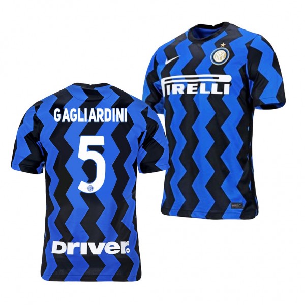 Men's Roberto Gagliardini Inter Milan Home Jersey Blue Black 2021