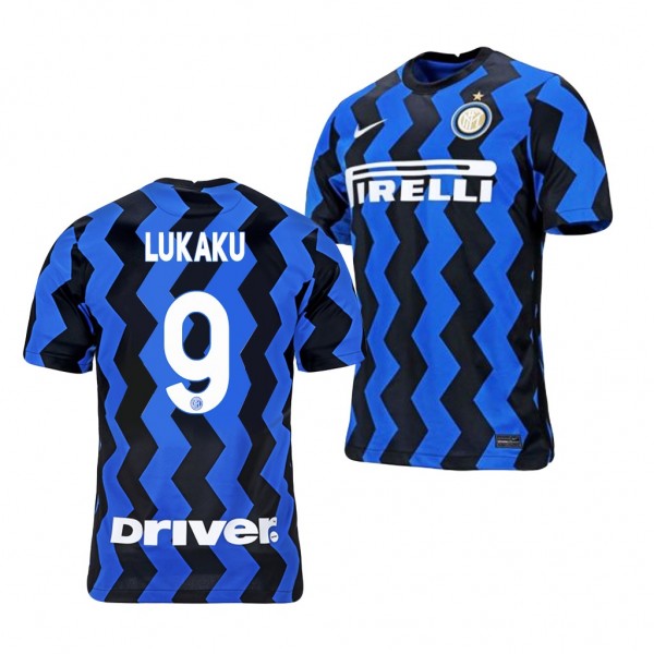 Men's Romelu Lukaku Inter Milan Home Jersey Blue Black 2021