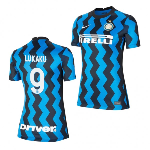 Women's Romelu Lukaku Jersey Inter Milano Home Blue White