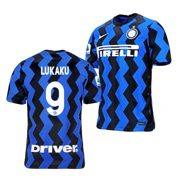 Men's Romelu Lukaku Inter Milano Serie A Champions Jersey Black Navy Home 20-21
