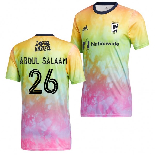 Men's Saad Abdul-Salaam Columbus Crew Pre-Match Jersey Colourful Pride