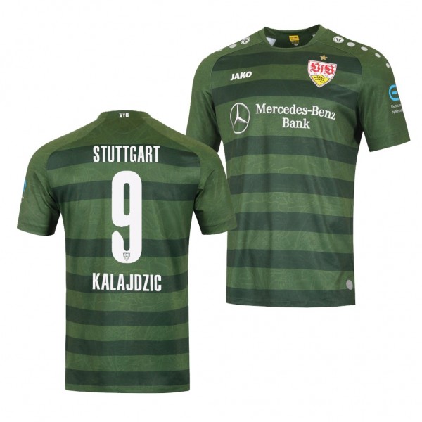 Men's Sasa Kalajdzic VfB Stuttgart Third Jersey Green Short Sleeve 2020-21