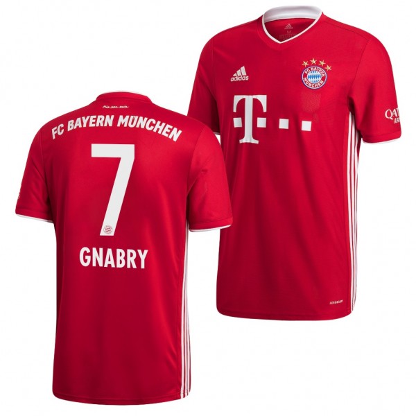 Men's Serge Gnabry Bayern Munich Home Jersey Red 2020-21 Replica