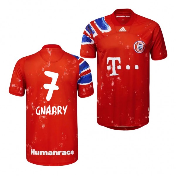 Men's Serge Gnabry Bayern Munich Pharrell Williams Jersey Red 2021