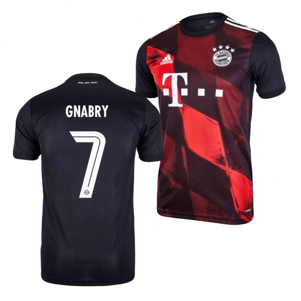 Men's Serge Gnabry Bayern Munich Third Jersey Black 2020-21 Replica