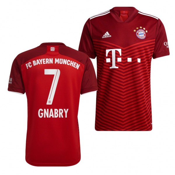 Men's Serge Gnabry Bayern Munich 2021-22 Home Jersey Red Replica