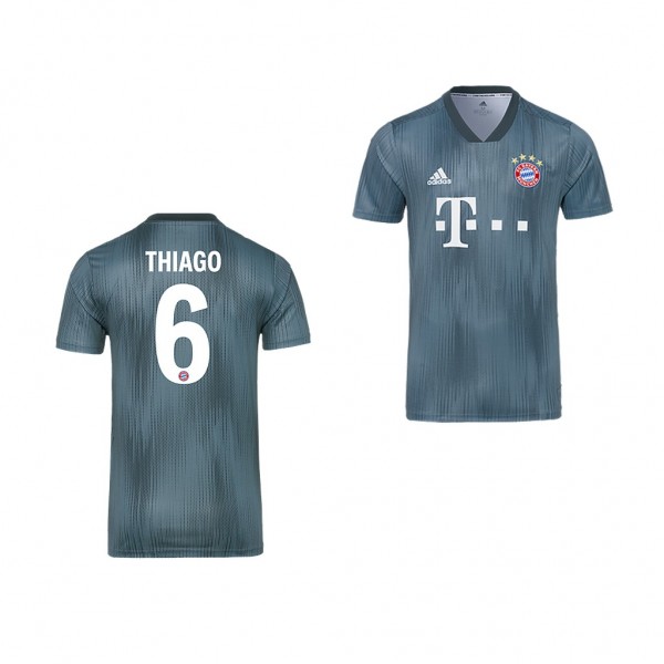 Men's Champions League Bayern Munich Thiago Alcantara Jersey Gray