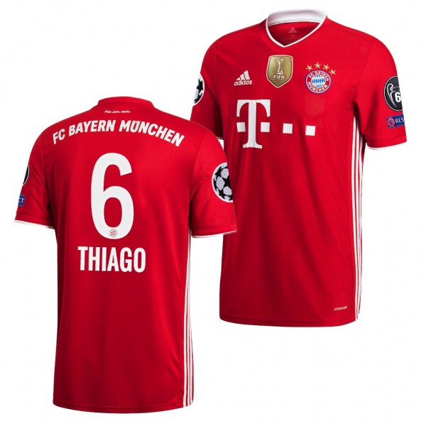 Men's Thiago Jersey FC Bayern Munich 2020 UEFA Champions Of Europe