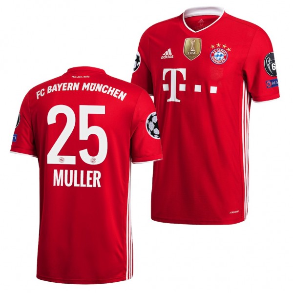 Men's Thomas Muller Jersey FC Bayern Munich 2020 UEFA Champions Of Europe