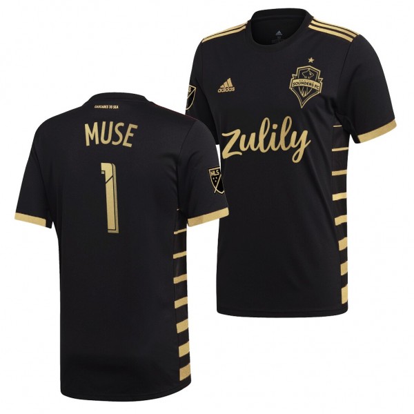 Men's Seattle Sounders Trey Muse Jersey 2019 MLS Cup Champions Golden Edition