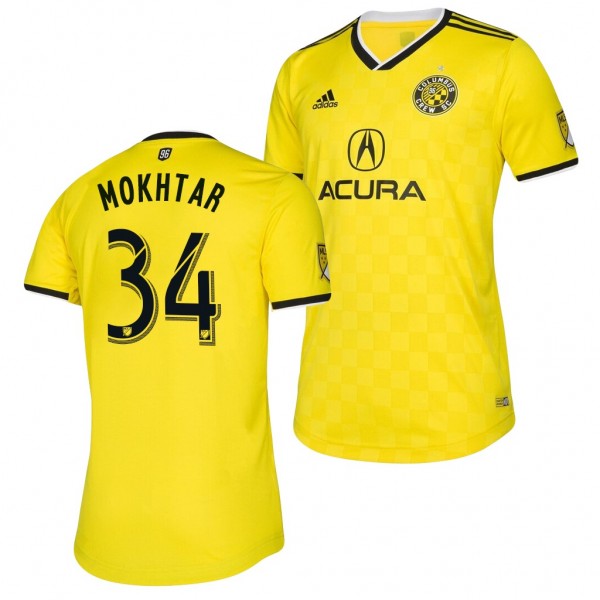 Men's Youness Mokhtar Columbus Crew Sc 2020 MLS Cup Champions Jersey Yellow Replica