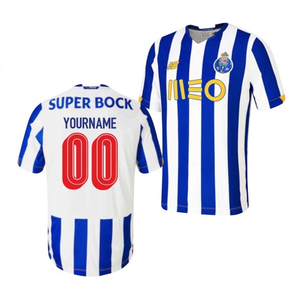 Men's Yourname FC Porto Home Jersey Blue White 2020-21 Replica