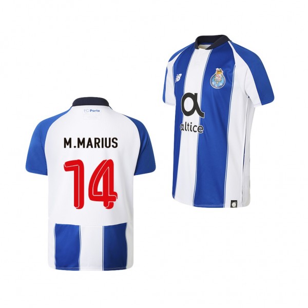 Men's Marius Mouandilmadji Porto 18-19 Home Official Blue White Jersey