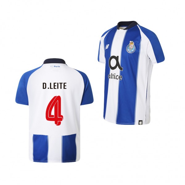 Men's Diogo Leite Porto 18-19 Home Official Blue White Jersey