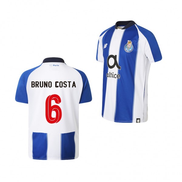 Men's Bruno Costa Porto 18-19 Home Official Blue White Jersey