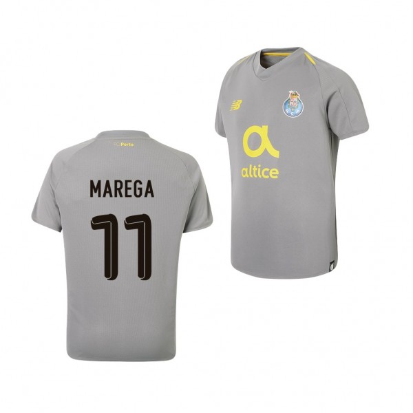 Men's Moussa Marega Porto 18-19 Away Official Grey Jersey