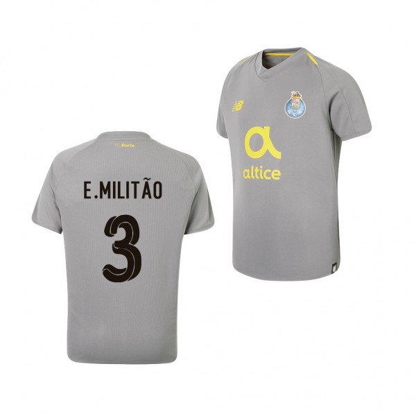 Men's Eder Militao Porto 18-19 Away Official Grey Jersey