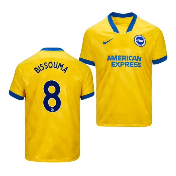 Men's Yves Bissouma Brighton And Hove Albion Away Jersey Yellow 2021 Replica