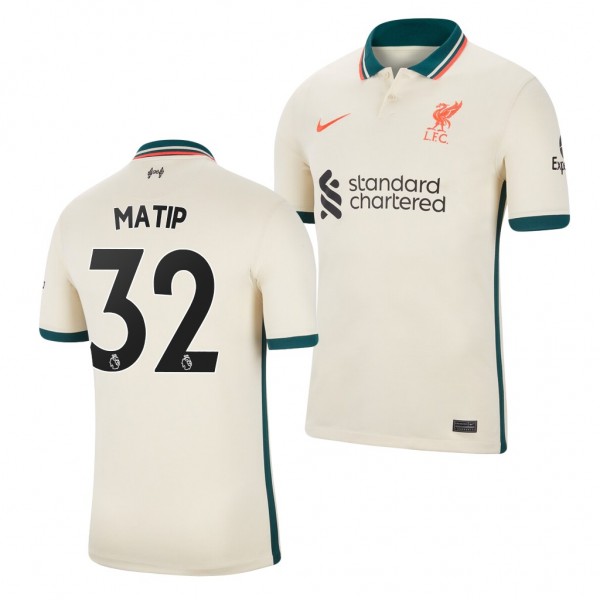 Men's Joel Matip Liverpool 2021-22 Away Jersey Tan Replica