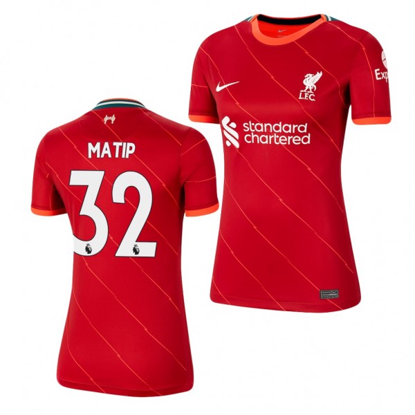 Women's Joel Matip Jersey Liverpool Home Red Replica 2021-22