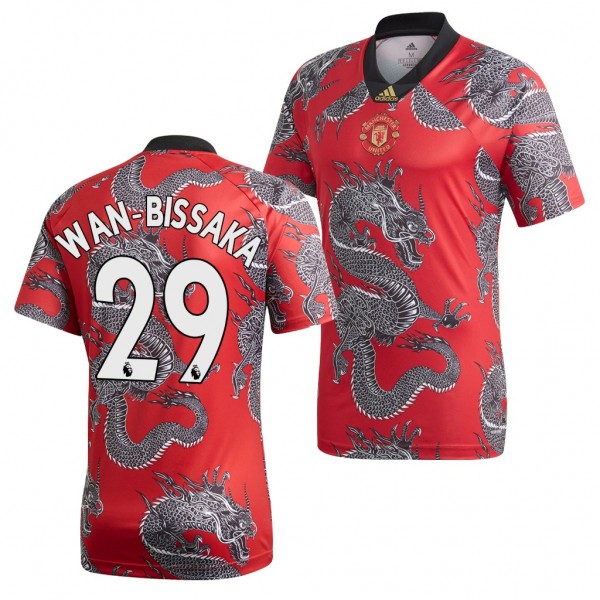 Men's Manchester United Aaron Wan-Bissaka Jersey Chinese New Year Dragon 2020