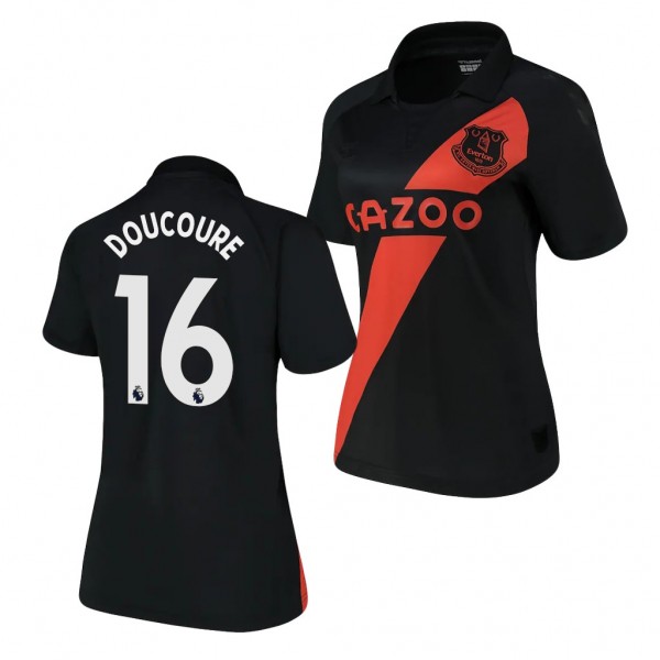 Women's Abdoulaye Doucoure Jersey Everton Away Black 2021-22