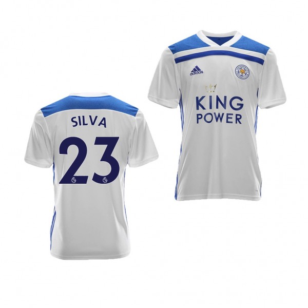 Men's Third Leicester City Adrien Silva Jersey White