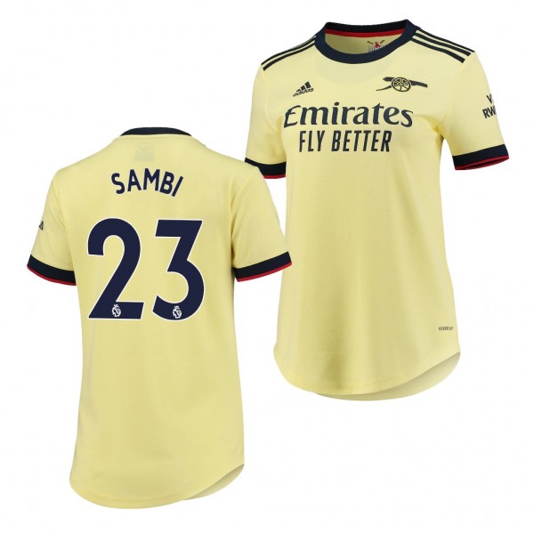 Women's Albert Sambi Lokonga Jersey Arsenal Away Yellow Replica 2021-22